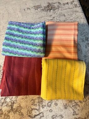Cotton and Cotton Blend Striped Fabric Bundle